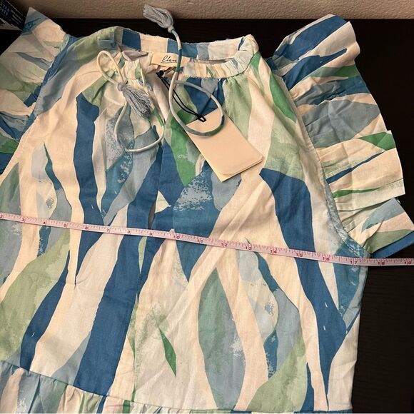 Elan Women’s Blue Green Ruffle Midi Dress Small NWT - Picture 13 of 13